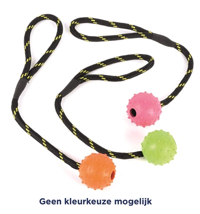 Happy Pet Tough Toys Bal Studded Aan Touw Rubber 31,5X5,5X5,5 Cm
