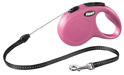 Flexi Rollijn Classic Cord Roze S 5 Mtr