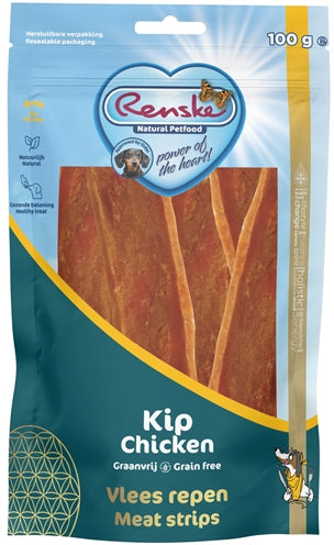 Renske Gezonde Beloning Vlees Strip Kip 100 Gr