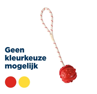 Trixie Bal Aan Touw Natuurrubber Drijvend Oranje 4,5 Cm / 35 Cm