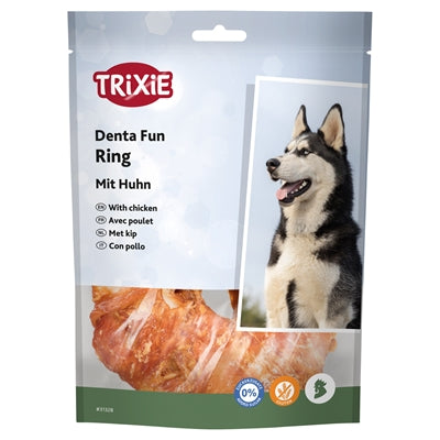 Trixie Denta Fun Kauwring Kip 6 Cm 2 St