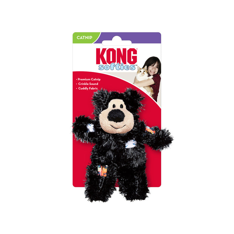 Kong Cat Softies Patchwork Bear Assorti 7,5X5X12,5 Cm