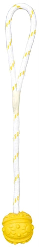 Trixie Bal Aan Touw Natuurrubber Drijvend Limegroen 7 Cm / 35 Cm