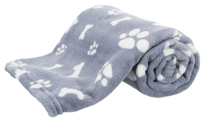 Trixie Hondendeken Kenny Fleece Bot / Pootjes Blauw 75X50 Cm