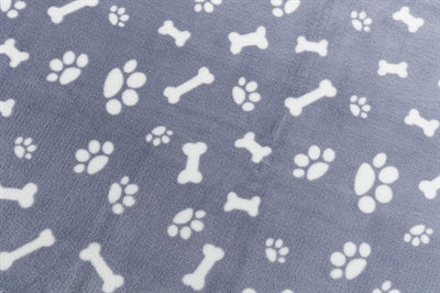 Trixie Hondendeken Kenny Fleece Bot / Pootjes Blauw 75X50 Cm