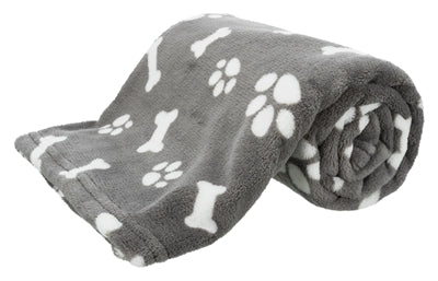 Trixie Hondendeken Kenny Fleece Bot / Pootjes Grijs 75X50 Cm