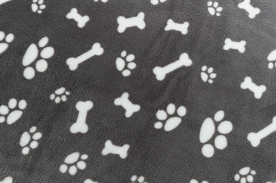 Trixie Hondendeken Kenny Fleece Bot / Pootjes Grijs 75X50 Cm