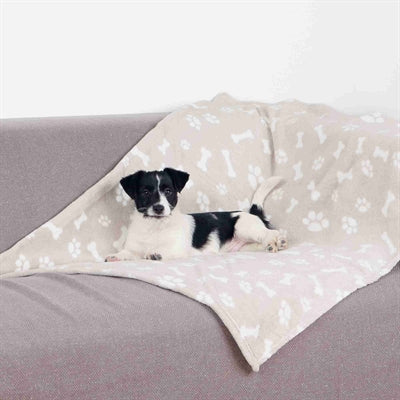 Trixie Hondendeken Kenny Fleece Bot / Pootjes Beige 75X50 Cm