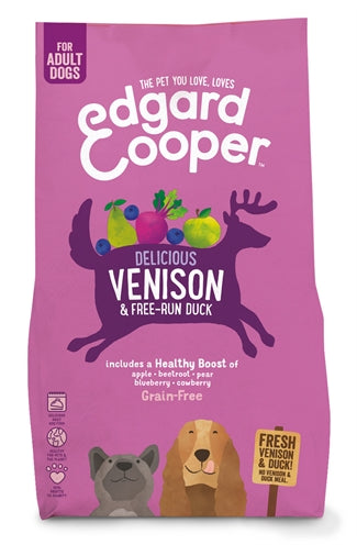Edgard & Cooper Adult Verse Hert / Scharreleend Graanvrij 2,5 Kg