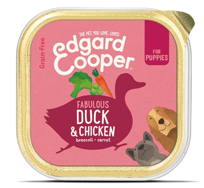 Edgard & Cooper Puppy Eend / Kip Kuipje Graanvrij 11X150 Gr