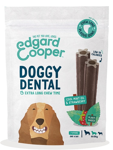 Edgard & Cooper Dental Sticks Aardbei / Mint S 7 St 105 Gr