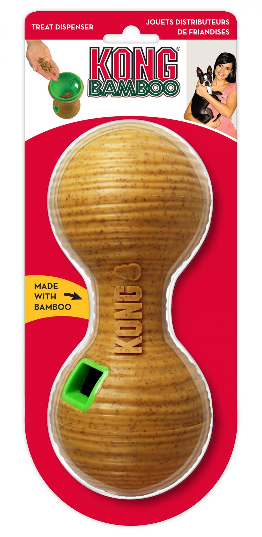 Kong Bamboo Feeder Dumbbel Voerbal 20,5X8,5X8,5 Cm