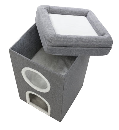 Trixie Krabpaal Cat Tower Saul Grijs 39X39X64 Cm