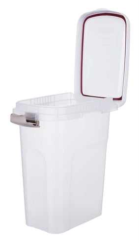 Trixie Voerton Luchtdicht Afsluitbaar Kunststof Transparant Wit / Wit 15 Ltr 22X34X41,5 Cm