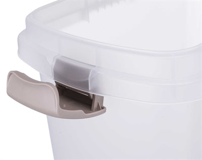 Trixie Voerton Luchtdicht Afsluitbaar Kunststof Transparant Wit / Wit 15 Ltr 22X34X41,5 Cm