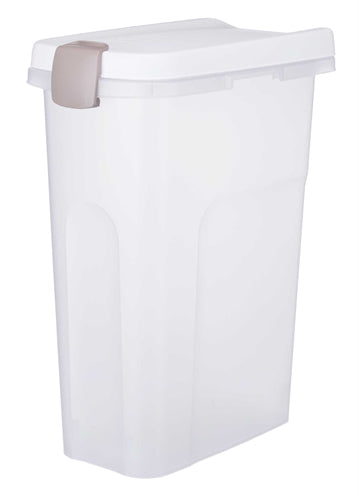 Trixie Voerton Luchtdicht Afsluitbaar Kunststof Transparant Wit / Wit 15 Ltr 22X34X41,5 Cm