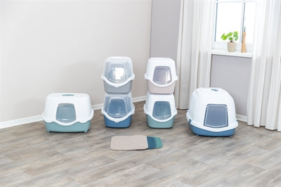 Trixie Kattenbak Primo Xxl Top Met Kap Blauw / Wit 71X56X47 Cm