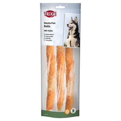 Trixie Denta Fun Chicken Chewing Rolls 12 Cm 200 St