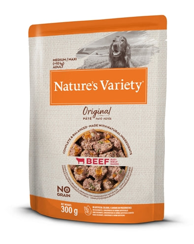 Natures Variety Original Adult Medium / Maxi Pouch Beef No Grain 300 Gr