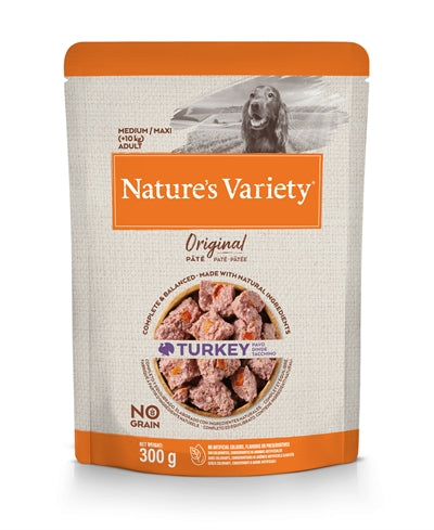 Natures Variety Original Adult Medium / Maxi Pouch Turkey No Grain 300 Gr