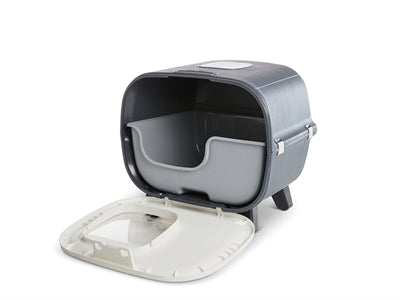 Savic Kattenbak Mira Deluxe Antraciet / Wit 55,5X44X49,5 Cm