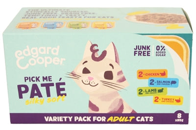 Edgard & Cooper Kat Adult Pate Multipack 8X85 Gr