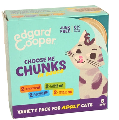 Edgard & Cooper Kat Adult Chunks Multipack 8X85 Gr