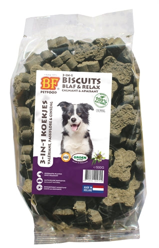Bf Petfood 3 In 1 Hondenkoekjes Blaf & Relax 500 Gr