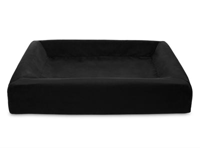 Bia Bed Royal Fluweel Hoes Hondenmand Zwart Bia-3 70X60X15 Cm