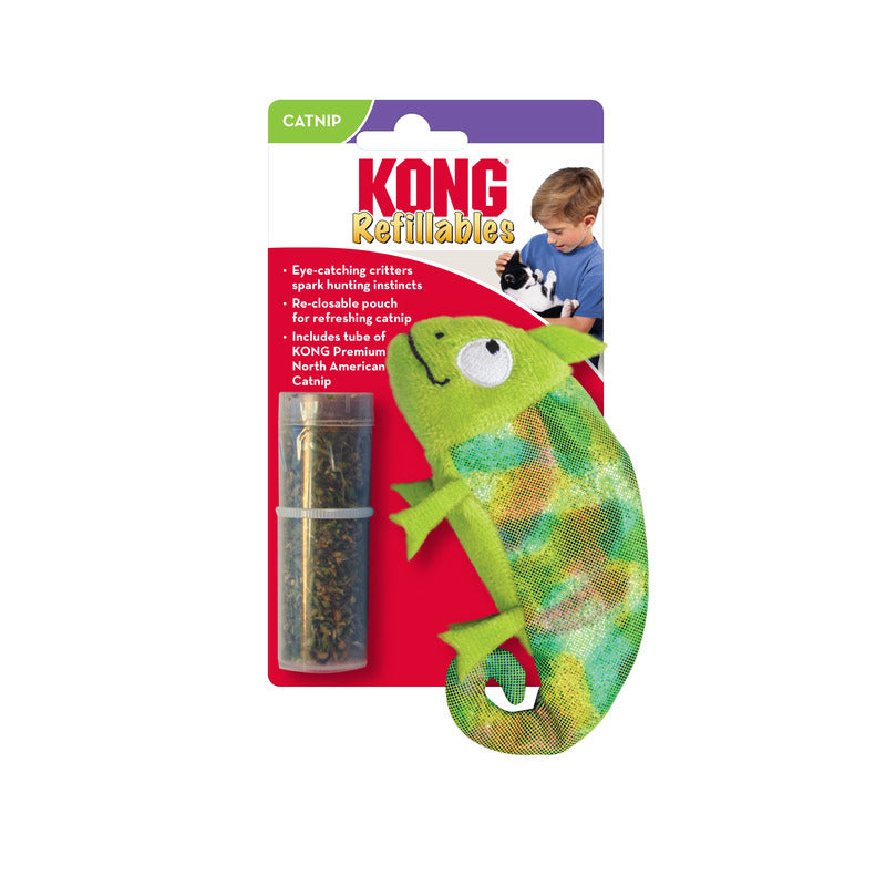 Kong Kameleon Met Catnip Hervulbaar 6,5X11,5X2,5 Cm