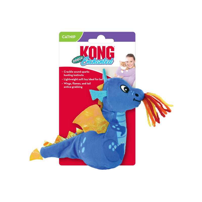 Kong Enchanted Dragon Blauw 11,5X11,5X7 Cm