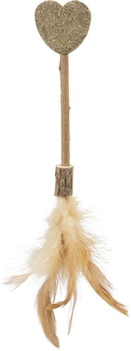 Trixie Matatabi Lolly Hart Catnip Kattenspeelgoed Met Veren 23 Cm