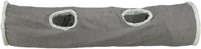 Trixie Katten Speeltunnel Harvey Velours / Pluche Grijs 116X27 Cm