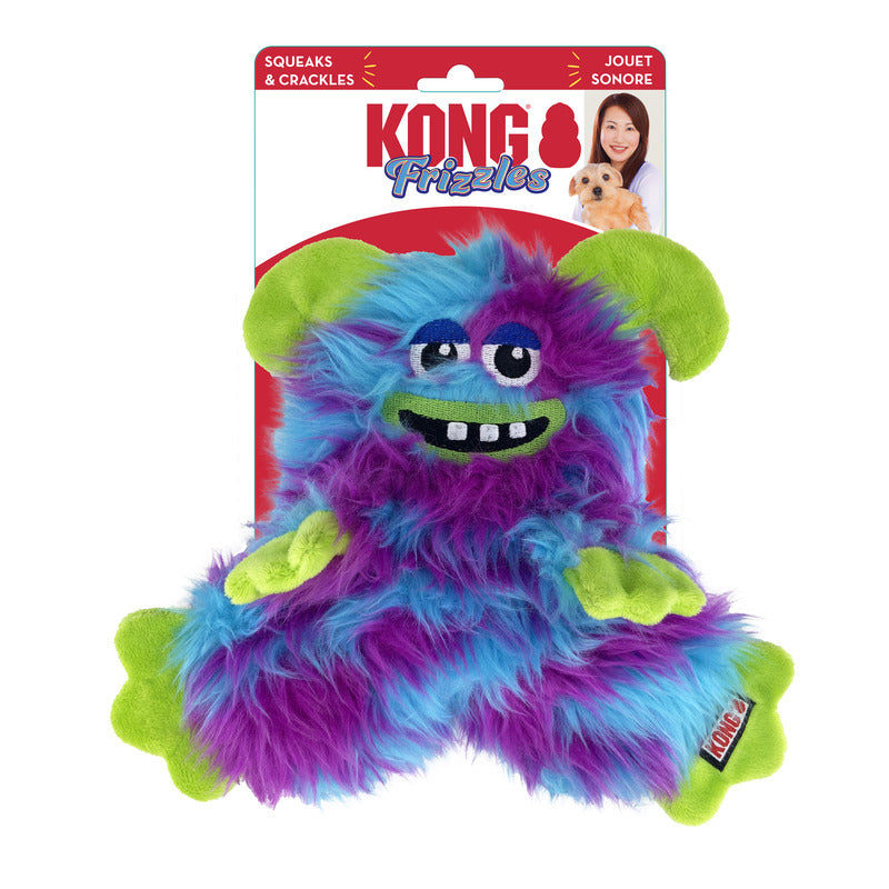 Kong Frizzle Razzle Met Piep En Kreukel Geluid Verstevigd 20X25X6 Cm