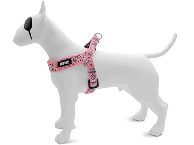 Morso Mini Hondentuig Verstelbaar Gerecycled Sweet Tweet Roze 24-32X1,5 Cm