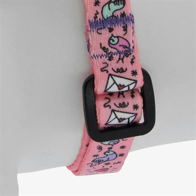 Morso Mini Hondentuig Verstelbaar Gerecycled Sweet Tweet Roze 24-32X1,5 Cm