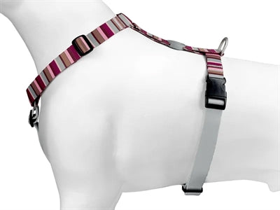 Morso Hondentuig H-Tuig Gerecycled Skyline Rood / Roze 40-55X1,5 Cm