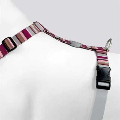 Morso Hondentuig H-Tuig Gerecycled Skyline Rood / Roze 40-55X1,5 Cm