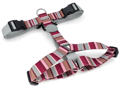 Morso Hondentuig H-Tuig Gerecycled Skyline Rood / Roze 40-55X1,5 Cm