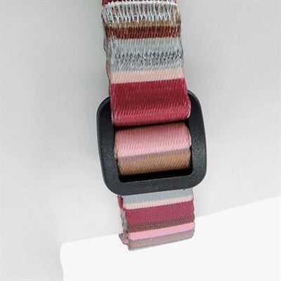 Morso Mini Hondentuig Verstelbaar Gerecycled Skyline Rood / Roze 24-32X1,5 Cm
