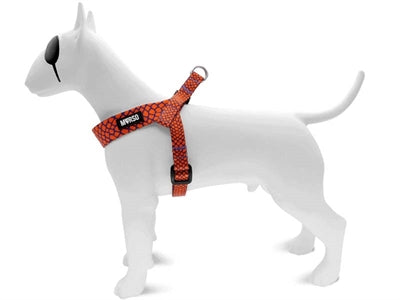 Morso Mini Hondentuig Verstelbaar Gerecycled Urban Lizard Rood 24-32X1,5 Cm