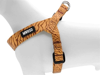 Morso Mini Hondentuig Verstelbaar Gerecycled Jungle Drum Oranje 24-32X1,5 Cm