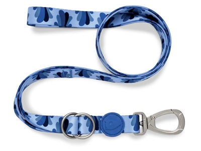 Morso Hondenriem Verstelbaar Gerecycled Splash Blauw 75-230X1,5 Cm 1-4 Kg