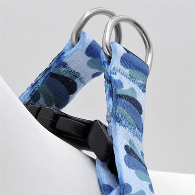 Morso Mini Hondentuig Verstelbaar Gerecycled Splash Blauw 24-32X1,5 Cm