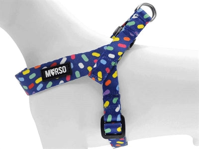 Morso Mini Hondentuig Verstelbaar Gerecycled Color Invaders Paars 24-32X1,5 Cm