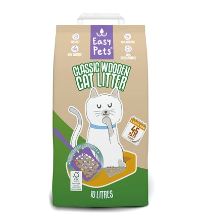Easypets Biodegradable Classic Houtkorrels Kattenbakvulling 20 Ltr