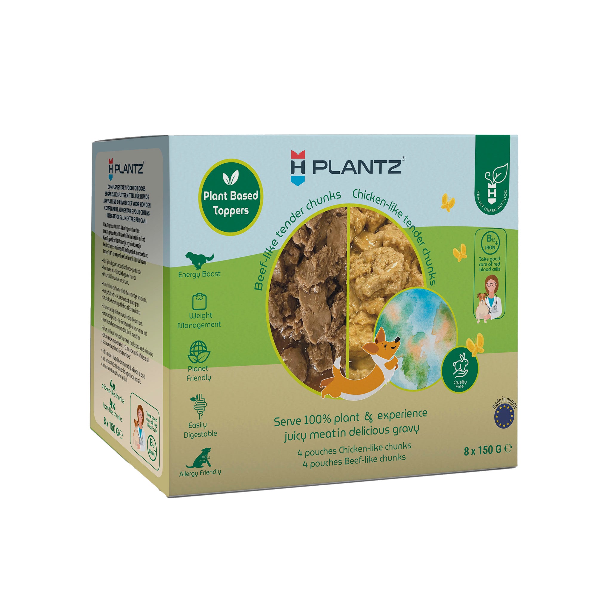 Henart Plantz Toppers Multipack Chicken / Beef Like 8X150 Gr