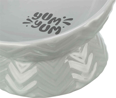 Trixie Verhoogde Voerbak / Waterbak Keramiek Grijs 350 Ml 17 Cm