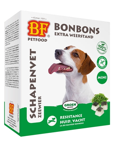 Bf Petfood Schapenvet Mini Bonbons Zeewier 80 St