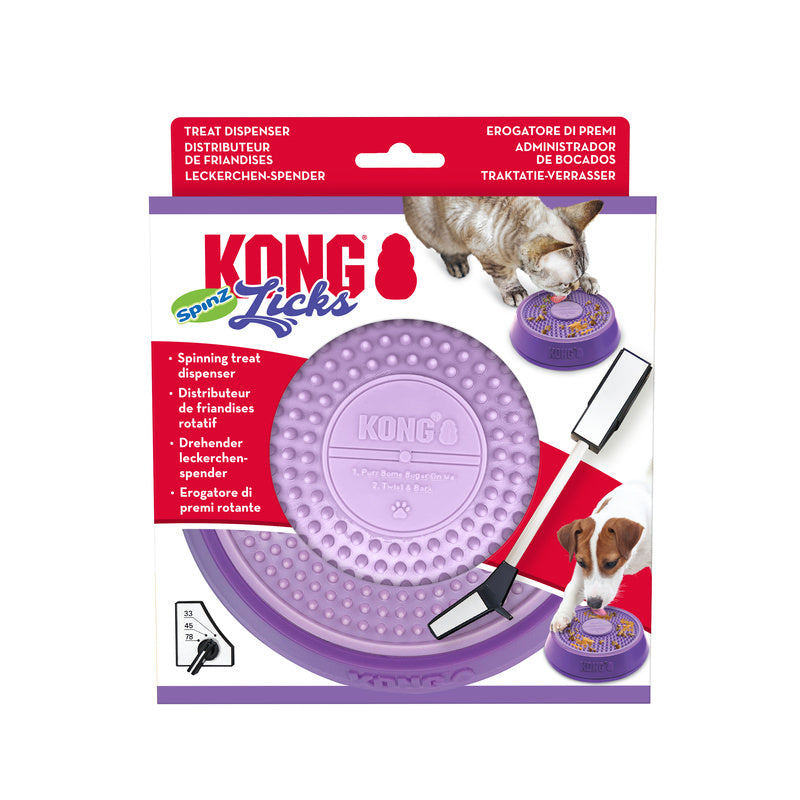 Kong Licks Spinz Paars 15X15X4 Cm